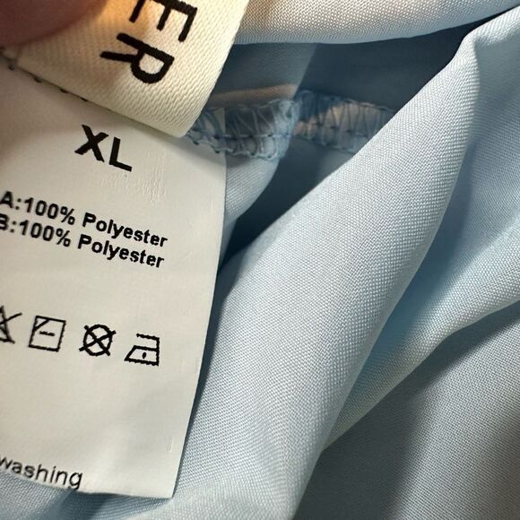 NWT Women’s Pale Blue Halter Cutout Backless Romper Shorts - Size XL - Picture 4 of 11